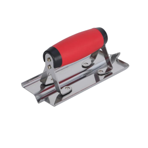 Truelle d'angle en acier inoxydable de 1,2 mm pour bricolage, <span class=keywords><strong>rainureuse</strong></span> manuelle pour <span class=keywords><strong>béton</strong></span> et ciment, et travaux de maçonnerie avec poignée en PP et TPR - Product Image 1