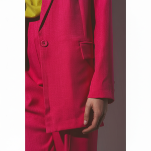 Blazer oversize testurizzato in rosa - Product Image 1