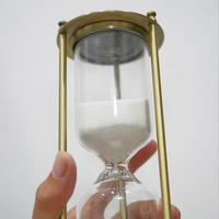 Ensemble de sablier métallique antique rechargeable pour cérémonies, mariages, maison, bureau