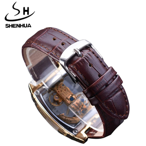 SHENHUA 9870L Transparent Skeleton Mechanical Dress <strong>Watch</strong> Men Top Brand SHENHUA Gold Wrist <strong>Watch</strong> <strong>Automatic</strong> <strong>Self</strong> <strong>Winding</strong> - Product Image 5