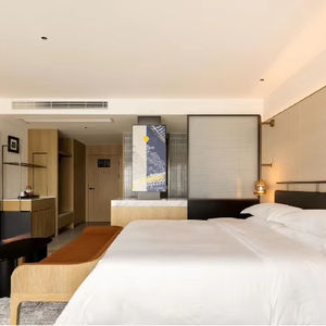 Роскошная гостиничная мебель 5-звездочный набор мебели для спальни кровать размера «King-Size» с гардеробом для курортного люкса и частной виллы, современный дизайн - Product Image 5