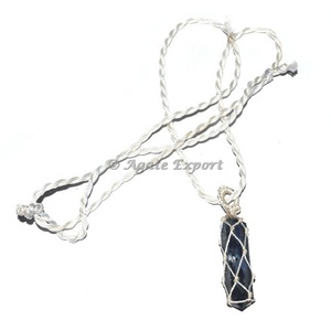 Colgante Étnico de Ágata con Baño de Bronce Antiguo y Envoltura de Alambre - Regalo Unisex/Para Mujer - Product Image 1