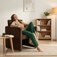 [Stock US] Chaise de salle à manger moderne en forme de baril, avec accoudoirs rembourrés, en tissu velours confortable, expédition rapide depuis les États-Unis, 1 pièce minimum de commande