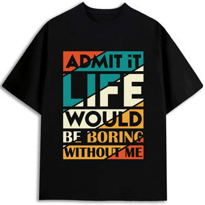 Camiseta de Algodón para Hombre, 180 g/m², Corte Regular, Manga Corta, Estampada con Patrón, Tejido Jersey Ecológico, Impresión Serigráfica - Product Image 1