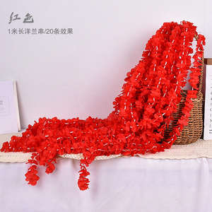 Искусственная Глициния, шелковая растительная декорация, Цветочный ресторан, Свадебный потолок, оптовая продажа, искусственный шелк глицинии 1 м - Product Image 5