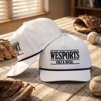 Casquettes pour hommes en polyester imperméable à 5 panneaux personnalisées, chapeaux de golf à fermeture rapide pour la course à pied et les sports de plein air