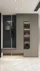 Fabricant de meubles sur mesure Meubles de chambre à coucher Armoire moderne modulaire en bois Design Garde-robe de chambre Style minimaliste - Product Image 5