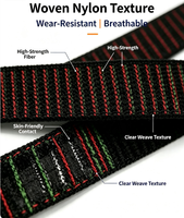 Bracelet de montre connectée YH en nylon tissé doux, rayé noir, rouge et vert, avec fermoir auto-agrippant, bracelet de remplacement 120-180mm pour