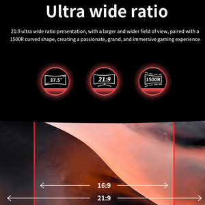 Écran incurvé ultra-large 37,5 pouces 1MS 1500R IPS 144Hz 3840x1600 16:9 120% SRGB Moniteur de jeu LED - Product Image 2