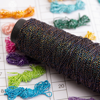 Factory Wholesale Polyester Metallic Cord Yarn Multicolor Black Fancy Rope Yarn Textile Raw Material for Apparel & Crafts