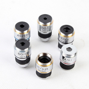 Objectif de microscope biologique achromatique 4X 10X 20X 40X 60X 100X, distance de travail de 185 mm - Product Image 1