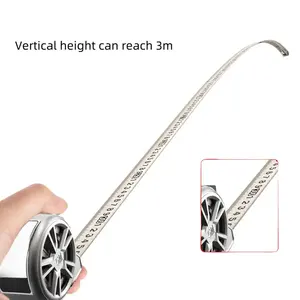 Cinta métrica de acero inoxidable de 5 m con carcasa hueca, impermeable, resistente al óxido, material plástico, sistema métrico, nueva, lavable, para medir longitud - Product Image 6