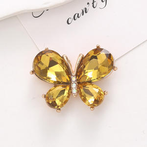 Kristallglas-Schmetterling DIY-Zubehör Handyhülle Schönheitsaufkleber Zinklegierung-Knopf Dekoration Charms Legierungsschmetterling - Product Image 6