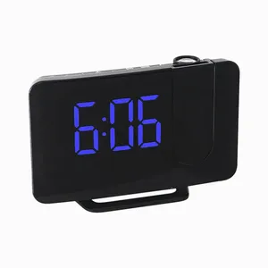 Horloge de bureau numérique LED créative OEM avec <span class=keywords><strong>projection</strong></span> miroir et alarme pour chambre, bureau, salon et utilisation extérieure - Alimentation USB, décoration - Product Image 1