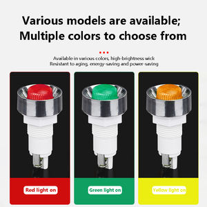 ไฟแสดงสถานะพลาสติก LED รุ่น <span class=keywords><strong>PL</strong></span> ขนาด 6 มม. กันน้ำ ใช้เป็นสัญญาณไฟ 12V 24V 36V 220V พร้อมสายไฟ สีแดง เหลือง เขียว - Product Image 3