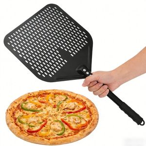 <span class=keywords><strong>Pala</strong></span> para Pizza de Aluminio de Buena Calidad con Mango Corto para Girar la Pizza en el Horno, Herramienta para Pizza - Product Image 5
