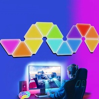 Panneaux lumineux triangulaires blancs modernes pour APP, LED à commande intelligente, synchronisation de jeu, RGB, commande vocale, Google Alexa, panneau lumineux LED