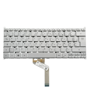 แป้นพิมพ์แล็ปท็อปแบบฝรั่งเศสสีเงินใหม่สำหรับ ACER SF514-52 <span class=keywords><strong>SF314</strong></span>-<span class=keywords><strong>42</strong></span>รวดเร็ว N19H4 3 <span class=keywords><strong>SF314</strong></span>-57 <span class=keywords><strong>SF314</strong></span>-59-51M4 SV03P_A70SWL มี backlit - Product Image 1