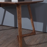 Escritorio Nórdico de Madera Maciza para Estudio en Casa, Caligrafía, Oficina, Escritura, Uso con Computadora, Diseño Italiano Minimalista, Modelo SZ01