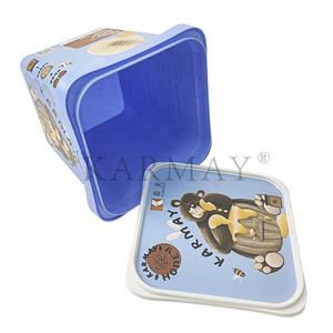 Freeze Dried Fruits packaging boxes Plastic clear container with lid square 1L 30oz security <b>lock</b> air <b>tight</b> leak resistant - Product Image 4