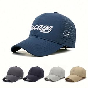 Gorra de Béisbol Deportiva con Logotipo Personalizado, Impermeable, para Correr, para Hombre, con Perforaciones Cortadas con Láser - Product Image 1