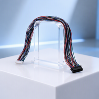 Faisceau de câbles avec connecteurs blancs et noirs et fils multicolores pour l'assemblage de faisceaux de câbles de liaison pour appareils électroniques