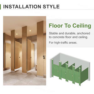 Tấm ốp nhà vệ sinh cao cấp Cartmay, chất liệu laminate áp suất cao, thân thiện với môi trường, dễ lắp đặt, vách ngăn HPL, phòng tắm, khách sạn, trường học, trung tâm thương mại - Product Image 4