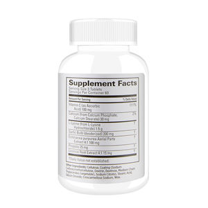 ยาเม็ดไลซีนที่มีวิตามินซี <span class=keywords><strong>Echinacea</strong></span> ชะเอมโพลิสไม่มีกลิ่นสำหรับผู้ใหญ่สนับสนุนภูมิคุ้มกันอาหารเสริมไลซีน - Product Image 6