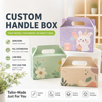 Boîte d'emballage personnalisée en papier kraft pour gâteaux, avec petite fenêtre, fermeture recyclable, pour cadeaux alimentaires, carton à emporter soi-même