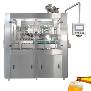 Complete Set Automatic 3 in 1 Glass Bottle Beer Filling Machine Beer Production Line