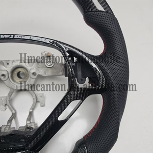 Volante de Cuero Perforado de Fibra de Carbono de Calidad Superior para Infiniti G27 G37 - Product Image 3