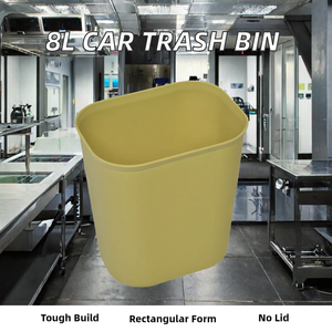 Sistema de Contenedores de <span class=keywords><strong>Basura</strong></span> Rectangulares y Cuadrados de Plástico para Cocina Comercial, Bote de <span class=keywords><strong>Basura</strong></span> Ignífugo de <span class=keywords><strong>8</strong></span> <span class=keywords><strong>Litros</strong></span> sin Tapa para Autos - Product Image 3