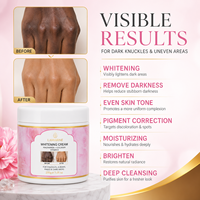 Crème éclaircissante à marque privée avec glutathion, arbutine et collagène pour femmes noires - Hydratant visage et correcteur de taches