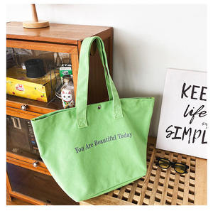 Thường Dày Canvas Tote Túi Đồng Bằng Màu Trắng Tái Sử Dụng Mua Sắm Hàng Tạp Hóa Vai Túi Biểu Tượng Tùy Chỉnh Thân Thiện Với Môi Gấp Màn Hình In Ấn - Product Image 4
