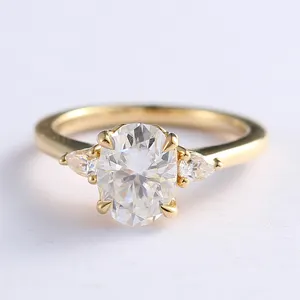 Wholesale 2 Carat Diamond Ring Price Lab Diamond Ring Engagement Rings for Women Real Diamond