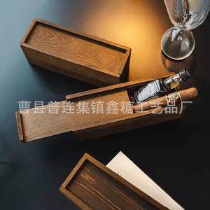 Wooden <b>Drawer</b> <b>Box</b> With Lid Rectangle Solid Wood <b>Storage</b> Office Organizer Customizable Size Desktop Mount - Product Image 1