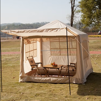 Tente à colonnes d'air gonflables en PVC de 15 cm de diamètre - Imperméable, portable, quatre saisons, installation rapide
