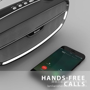 Retro Stereo Bluetooth Speaker With FM Radio Rechargeable Portable Home Wireless Speaker - Product Image 4