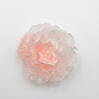 Poudre légère et luciole blanche, rose luminescente à double couche, accessoire de Noël en résine fait main, carte DIY