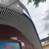 Plafond en aluminium en forme de U personnalisé pour l'extérieur, grille linéaire pour plafond, décoration de plafond intérieur et extérieur
