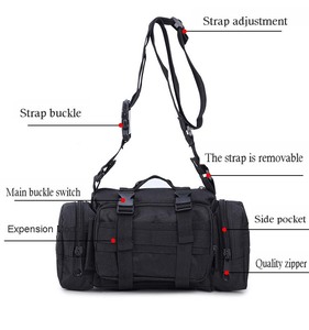 Поясная сумка Molle с индивидуальным логотипом для мужчин, сверхпрочная, для спорта и активного отдыха – чехол для телефона на молнии для кемпинга и охоты - Product Image 5
