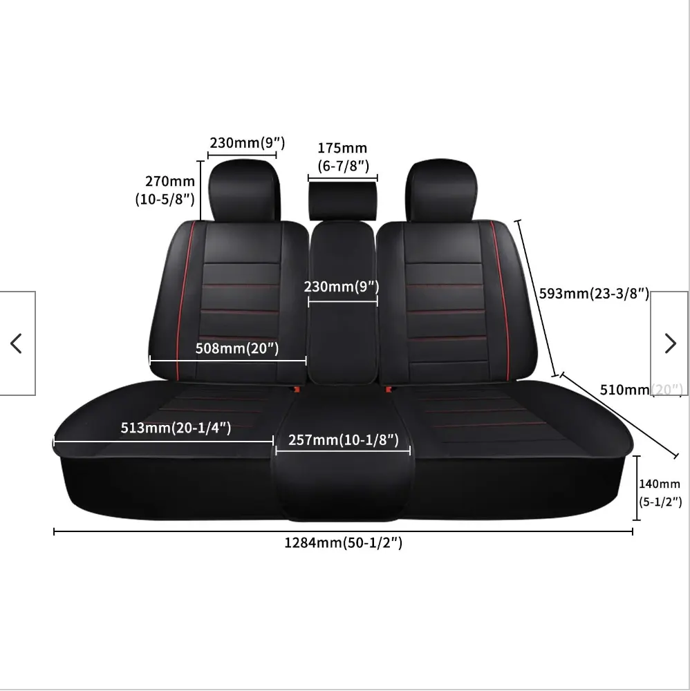 Para Hyundai Elantra 2011-2022 fundas de asiento de coche conjunto completo de cuero 2/5-cojín de asiento