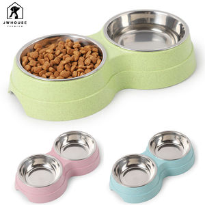 Ciotole per animali domestici doppie mangiatoia per alimenti per cani mangiatoia per animali domestici in acciaio inossidabile mangiatoia per <span class=keywords><strong>cuccioli</strong></span> di gatto accessori per cani di piccola taglia - Product Image 1