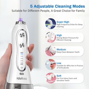 H2ofloss <span class=keywords><strong>2023</strong></span>, el Más Vendido, Irrigador Bucal Inalámbrico Aquapick, Palillo de Dientes Eléctrico, 300 ml, para el Hogar, Viajes, Hotel, USB, Batería, Plástico - Product Image 6