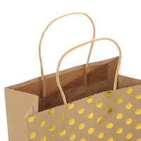 Sacs cadeaux de luxe en carton blanc imprimé à pois dorés/argentés, recyclables, avec poignées et ruban - Logo personnalisé, emballage pour vêtements