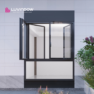 Luvindow Fenêtre à cadre étroit en aluminium à <span class=keywords><strong>double</strong></span> <span class=keywords><strong>vitrage</strong></span> personnalisé et à rupture thermique Fenêtres de maison à battant en aluminium - Product Image 1
