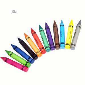 12 Colors Simple Design Safe <b>Crayons</b> for Children Set Packaging - Product Image 1