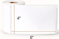 Étiquettes vierges résistantes aux rayures, imperméables, résistantes à l'huile, écologiques, sans BPA/BPS, forte adhérence, 4"x6", rouleau d'étiquettes d'expédition, étiquettes enduites