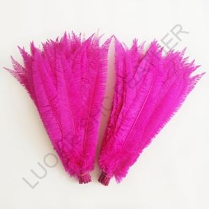 Piume di struzzo Nandu color prugna per decorazioni floreali fai da te, cappelli, fascinatori, accessori per copricapo, artigianato, feste, casa, matrimoni, vasi - Product Image 4