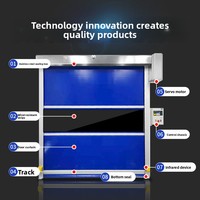 Pintu Gulung Otomatis PVC Modern Kecepatan Tinggi dengan Sensor Aktivasi, Bebas Debu, untuk Penggunaan Gudang dan Bengkel, Bahan Stainless Steel